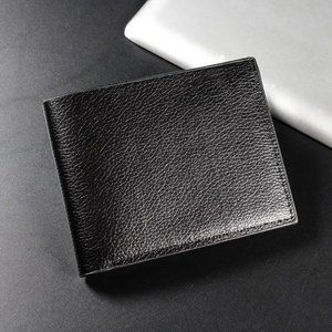 NWT Mens Black Wallet Pebbled PU Leather